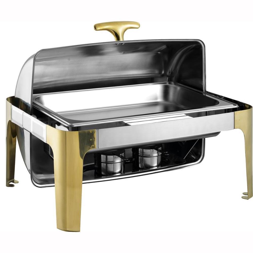 Good quality stainless steel gold chafing dish for hotel