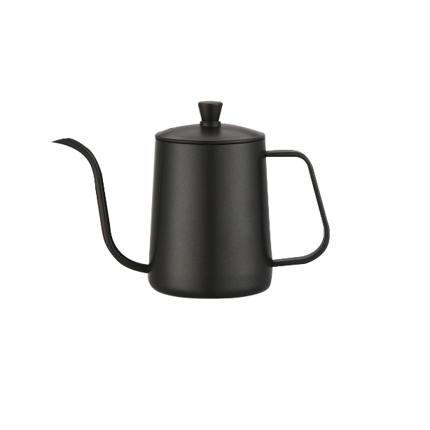 Hand Drip Kettle Coffee Pot Tea Pot Thick Stainless Steel Long Narrow Spout Pour Over Kettle with Lid Silver