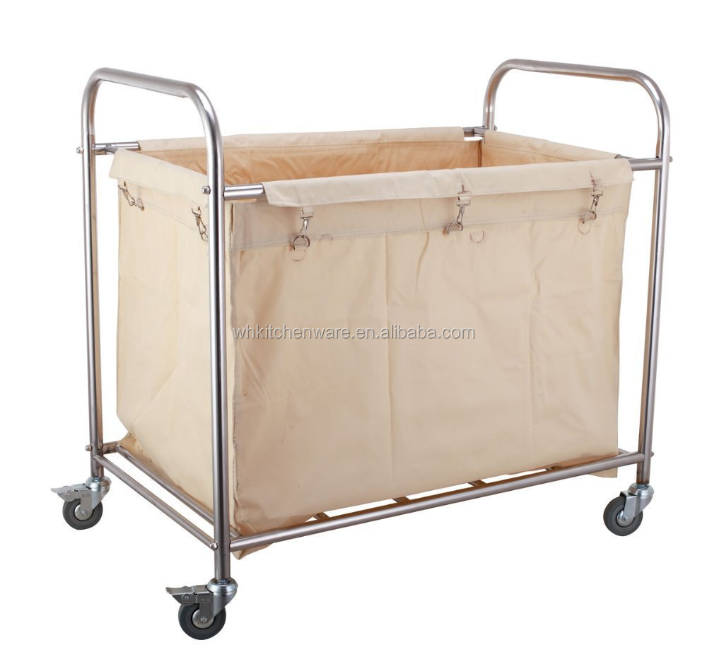 Stainless Steel Hotel  Easy-assemble laundry trolley housekeeping linen trolley