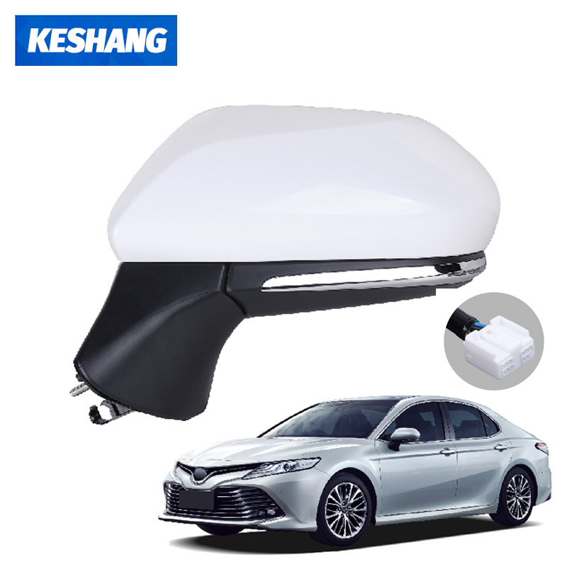 Auto car body parts rearview mirror L/R 8 Wire Power Adjustment Light Folding Heating For Toyota Camry2018 for Camry body kit