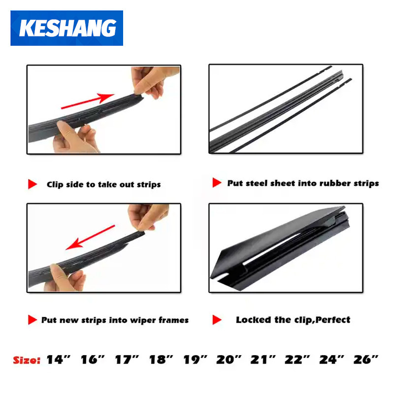 Nature Rubber Refill Auto Auto Wiper Blade Wholesale Windshield Wiper Blade Wiper blade rubber replacement natural rubber refill