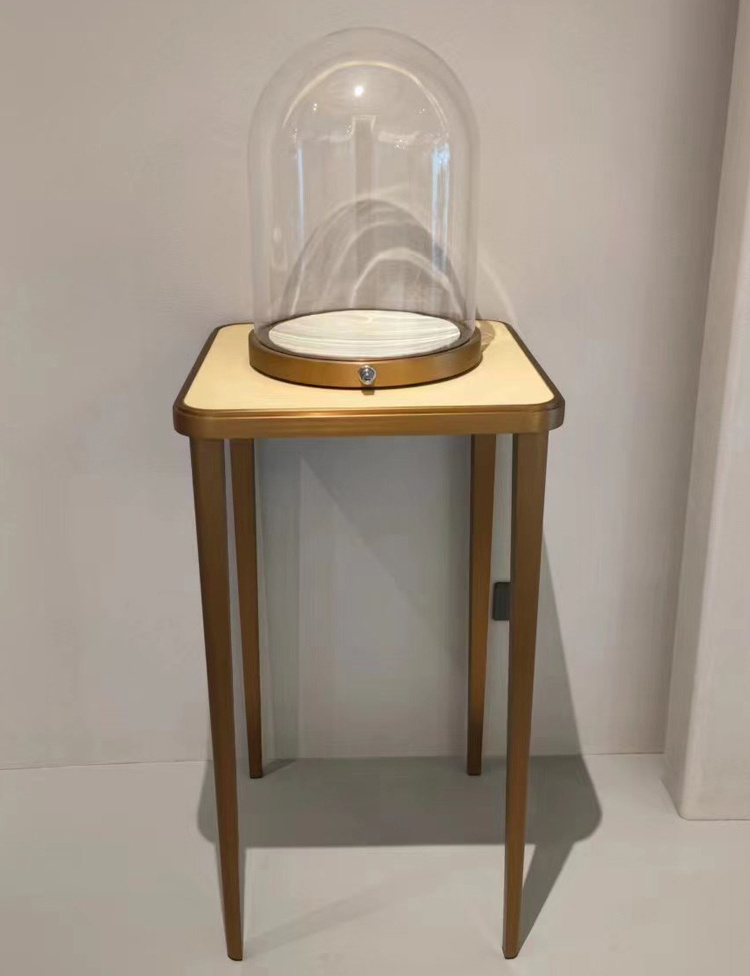 Luxury Independent Metal Glass Round Jewelry Display Case Showcase Display Cabinet Used Jewelry Showcases