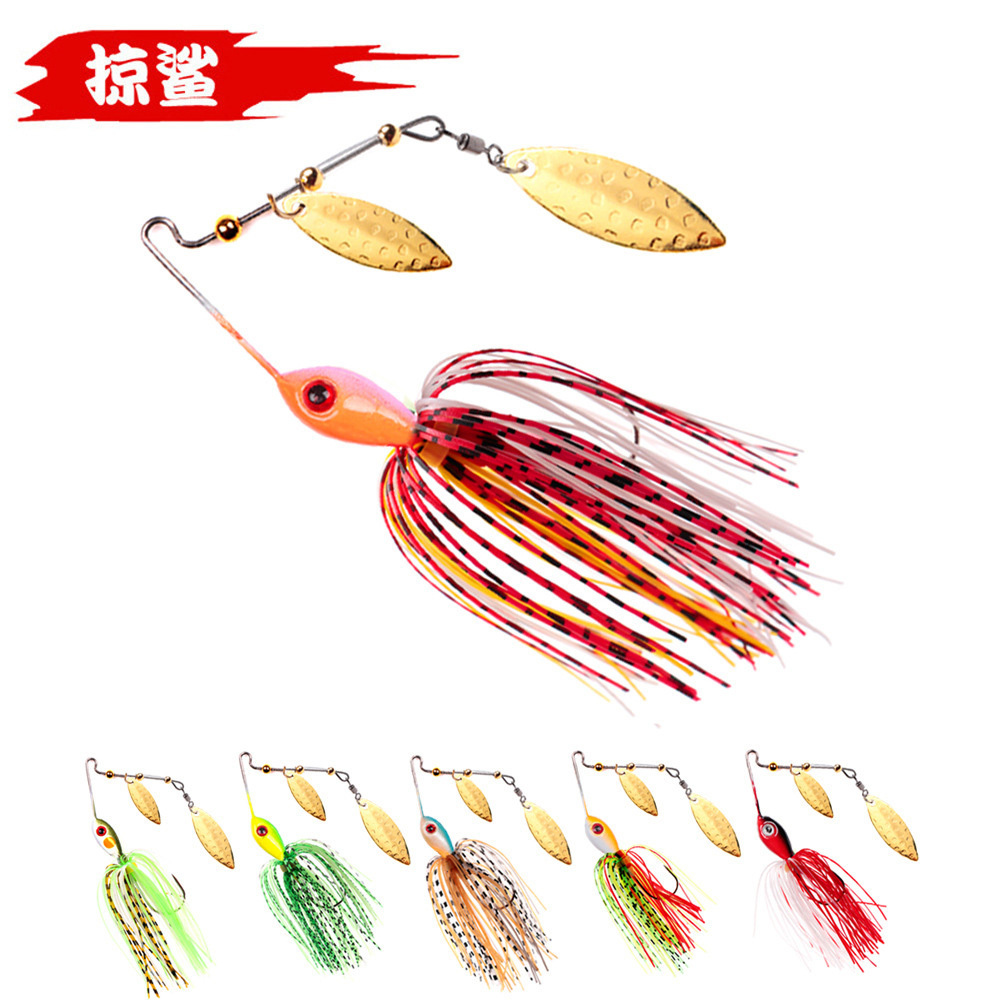 Christmas Free Sample 13g 17g Metal Bait Sequins Rotating Fishing Bait Spoon to Attract Buzzbait Fishing Gear