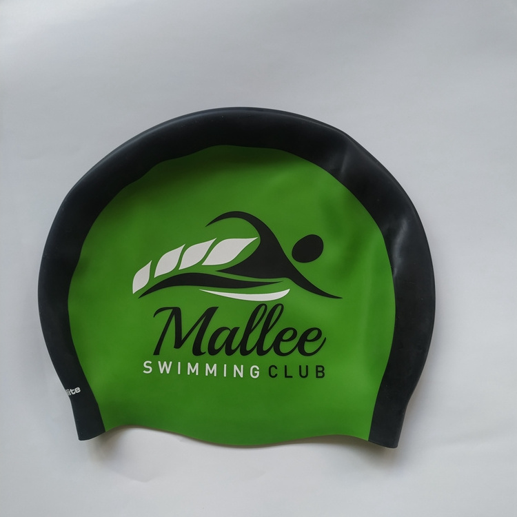 Promotional various durable using printed swim capsilicone fabric swimming cap recycled