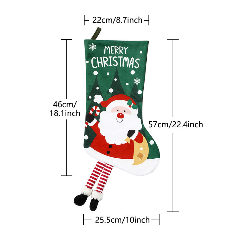 Christmas Stocking Decoration Snowman Santa Claus Gift Bag Christmas Tree Ornament Gift Stocking Fireplace Hanging Decoration