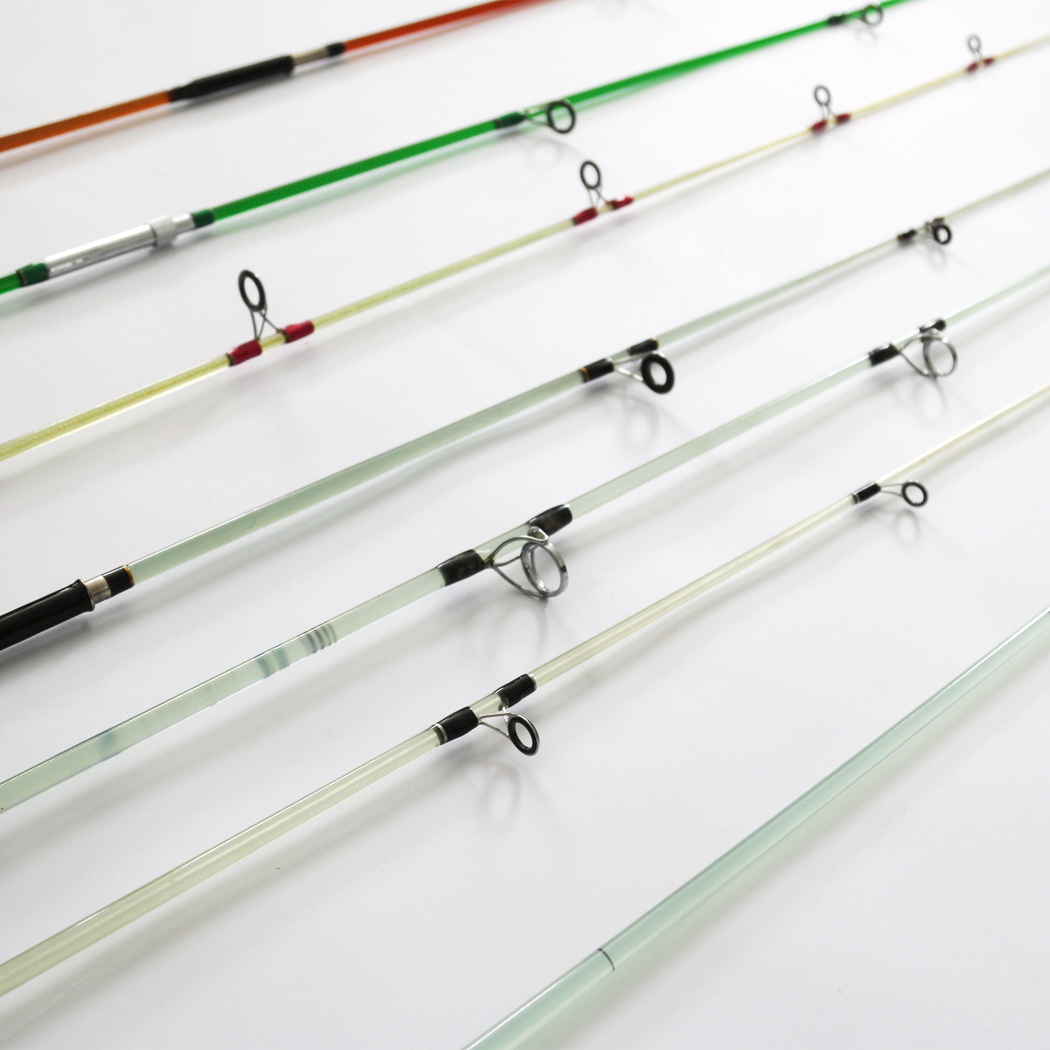 Wholesale Fiberglass Fishing Rod Blanks Solid Fiberglass Transparent Fishing Rod Spinning Fishing Rod