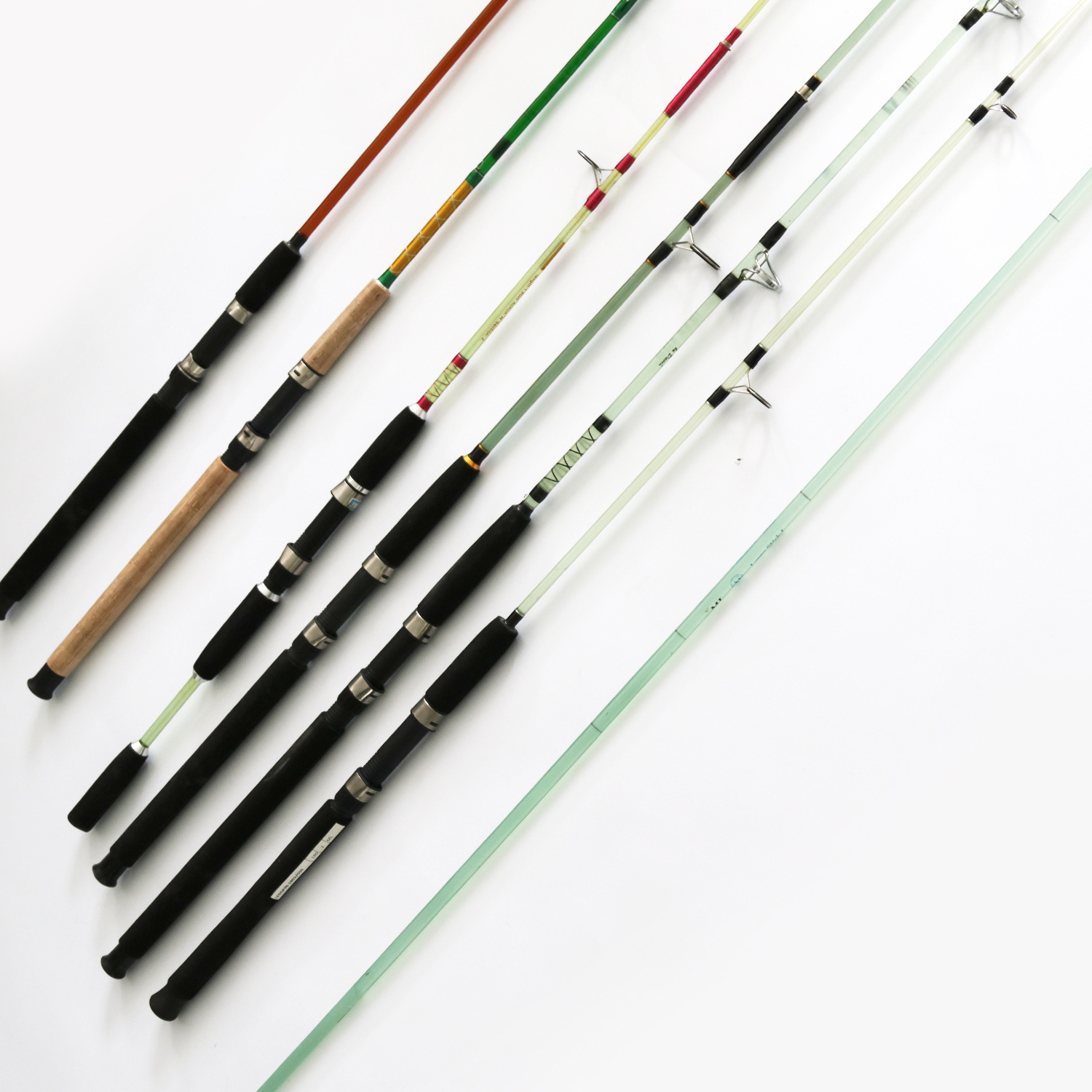 Wholesale Fiberglass Fishing Rod Blanks Solid Fiberglass Transparent Fishing Rod Spinning Fishing Rod