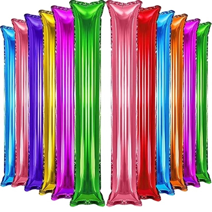 Wholesale 2023 Hot Sell Kids Toys Soccer Football Game Cheering Up Mylar Foil Custom Printed Balloons With Cheering Stick Shape