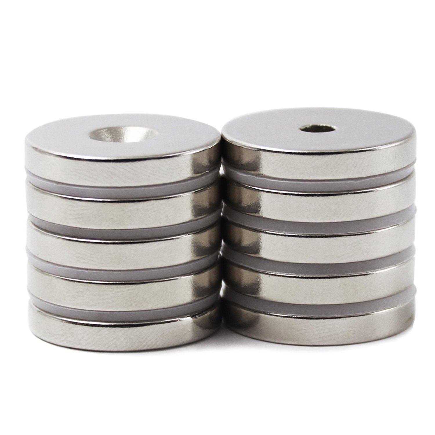 Strong Permanent Rare Earth Countersunk Hole Ring Magnet NdFeB Stainless Steel Pot Magnet N52