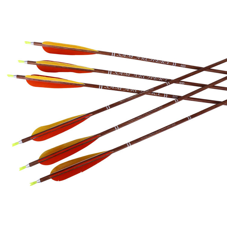 Archery Hunting Bow Arrow Carbon Shaft Spine 250-1300 ID3.2 4.2 5.2 6.2mm Feather Vanes Compound Recurve Arrows