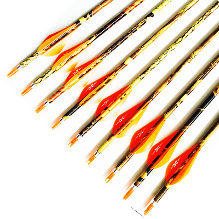 Carbon Arrow 28/30/31 Inch Spine 500 with Replaceable Arrowhead for Compound/Recurve Bow Archery Hunting