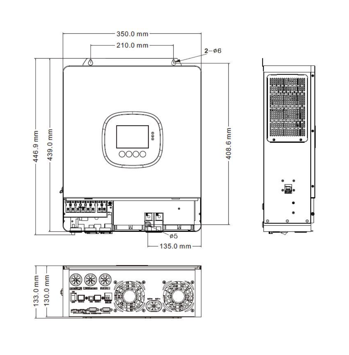 5kva hybrid inverter On Off Grid Solar Inverter 24V 48V Pure Sine Wave Hybrid Solar Inverter With MPPT Controller