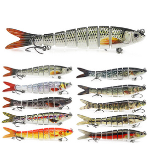 13.7cm 27g Artificial Lifelike Multi Jointed 8 Segments Swimbait Fishing Sinking Hard Bait Lure Crankbait  Lures for Saltwater