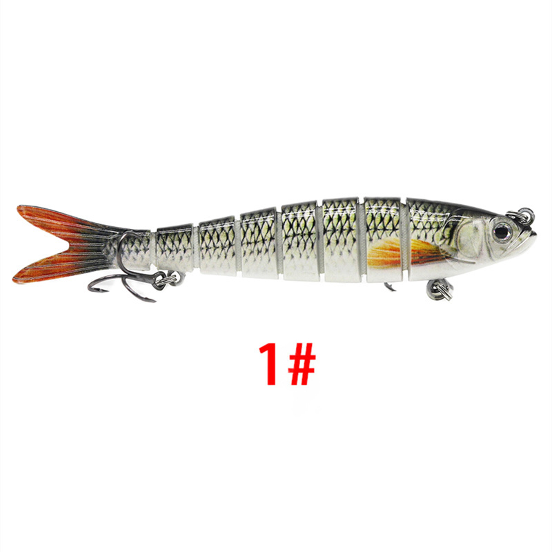 13.7cm 27g Artificial Lifelike Multi Jointed 8 Segments Swimbait Fishing Sinking Hard Bait Lure Crankbait  Lures for Saltwater