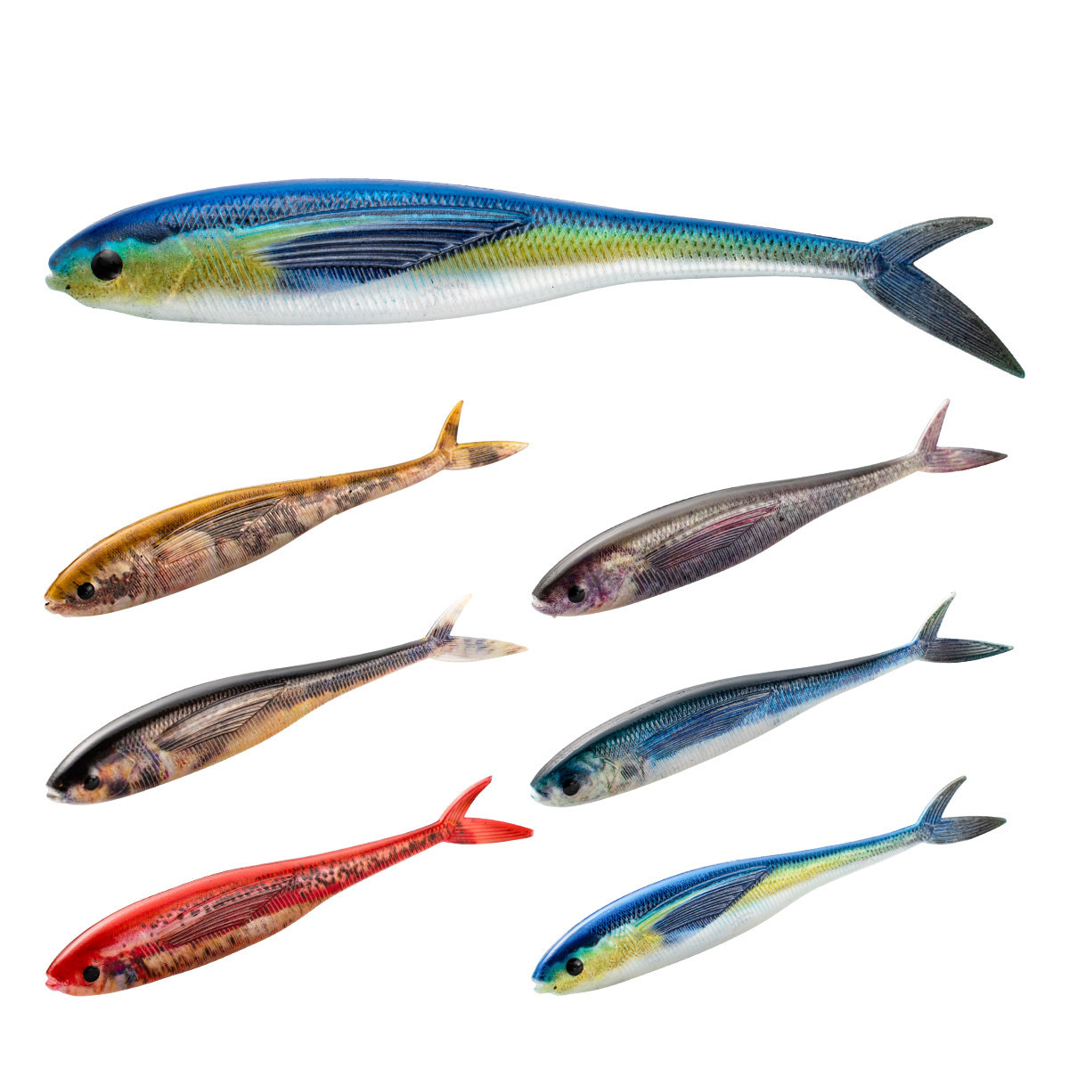 Sea fishing soft lure 11g 12cm Trolling Tuna Mackerel Seawater Fishing Lure flying fish De Pesca soft bionic bait