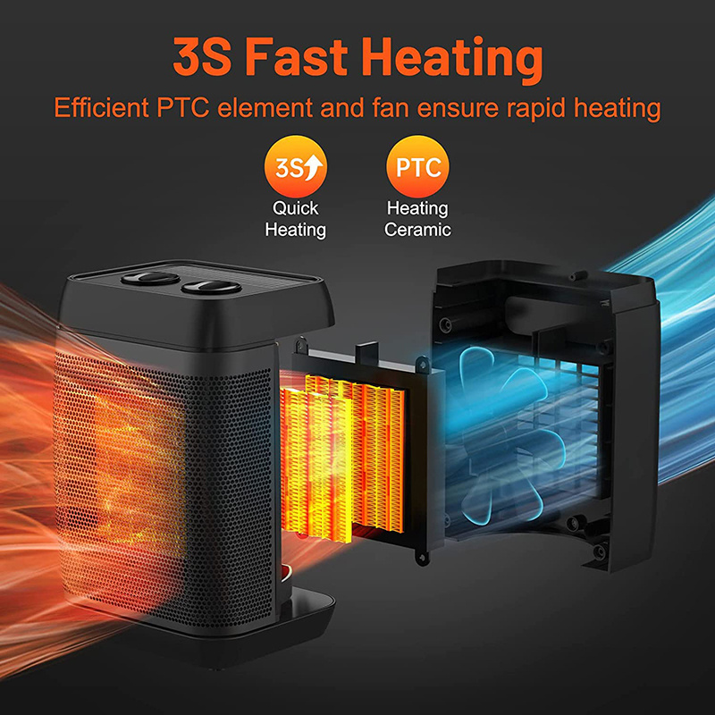 Hot selling Bulk purchase Indoor Home Decor Mini Heater Living Room PTC Electric Fireplace Portable Space Heater