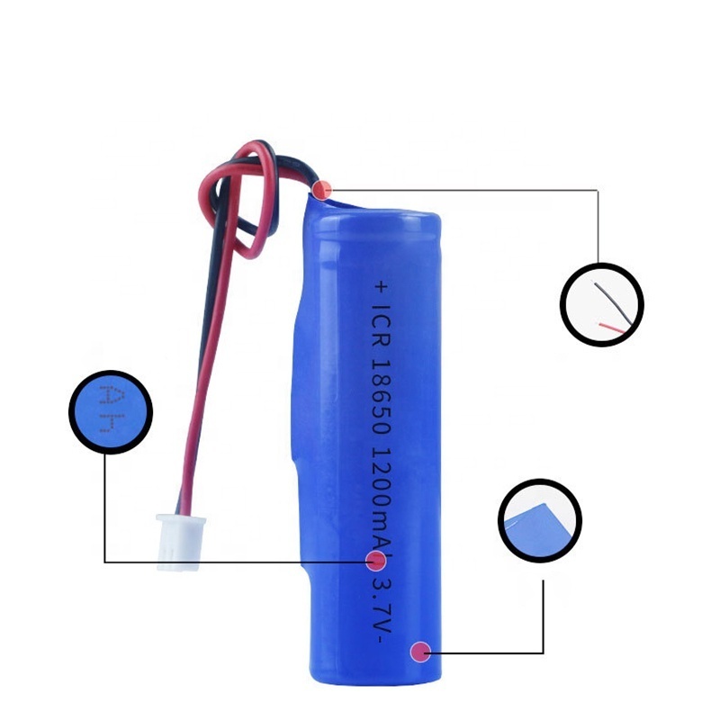 Factory price 18650 3.7V 1200mah rechargeable li-ion lithium battery pack battries