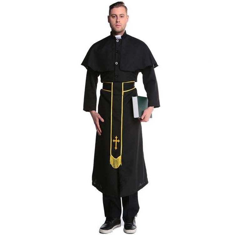 Hot Sale Moive Cosplay Adult Jesus Christ male missionary clerical dress Maria priest Nun robes cosplay costume