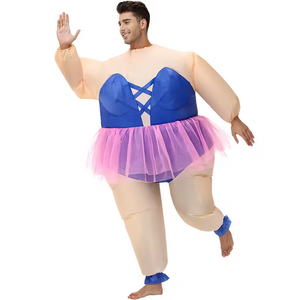 IN Stock 2024 Halloween Animal Costume Adult inflatable Blow Up Suit Inflate Funny Ballerina Costumes For Man