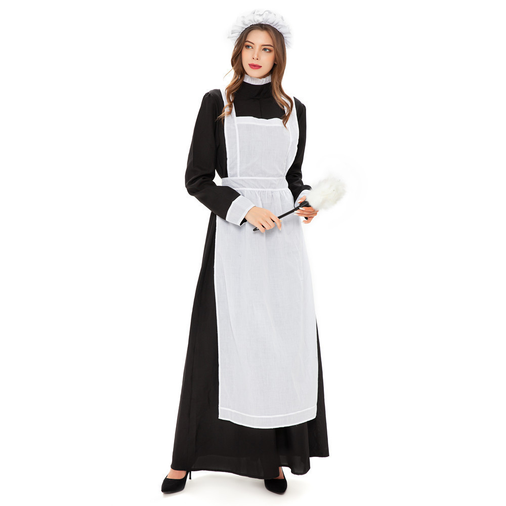 Anime Cosplay Maid Costume Victorian Carnival Cosplay Outfit Maxi Dress Halloween For Adult Men Women Housekeeper uniform