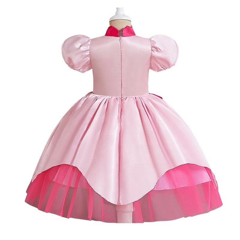 Hot Selling Pink Tulle Princess Fancy Party Dress Girls Luminous Wedding Bridal Ball Children's Birthday Bridesmaid Dresses