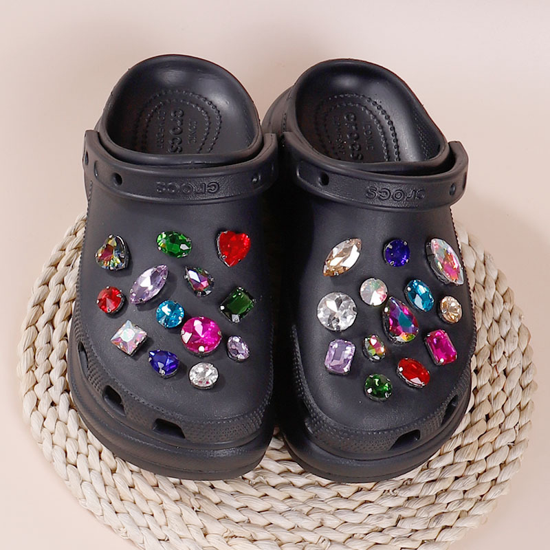 2024 Luxury Bling Clog Charms Rhinestone Metal Designer Shoe Charms Fashion Designer Charms Diamond