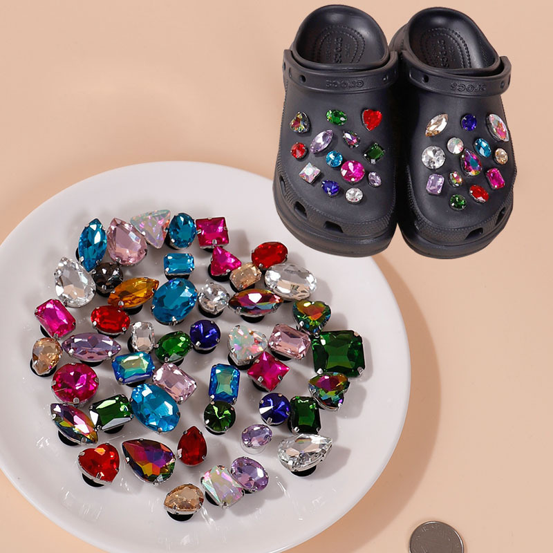 2024 Luxury Bling Clog Charms Rhinestone Metal Designer Shoe Charms Fashion Designer Charms Diamond