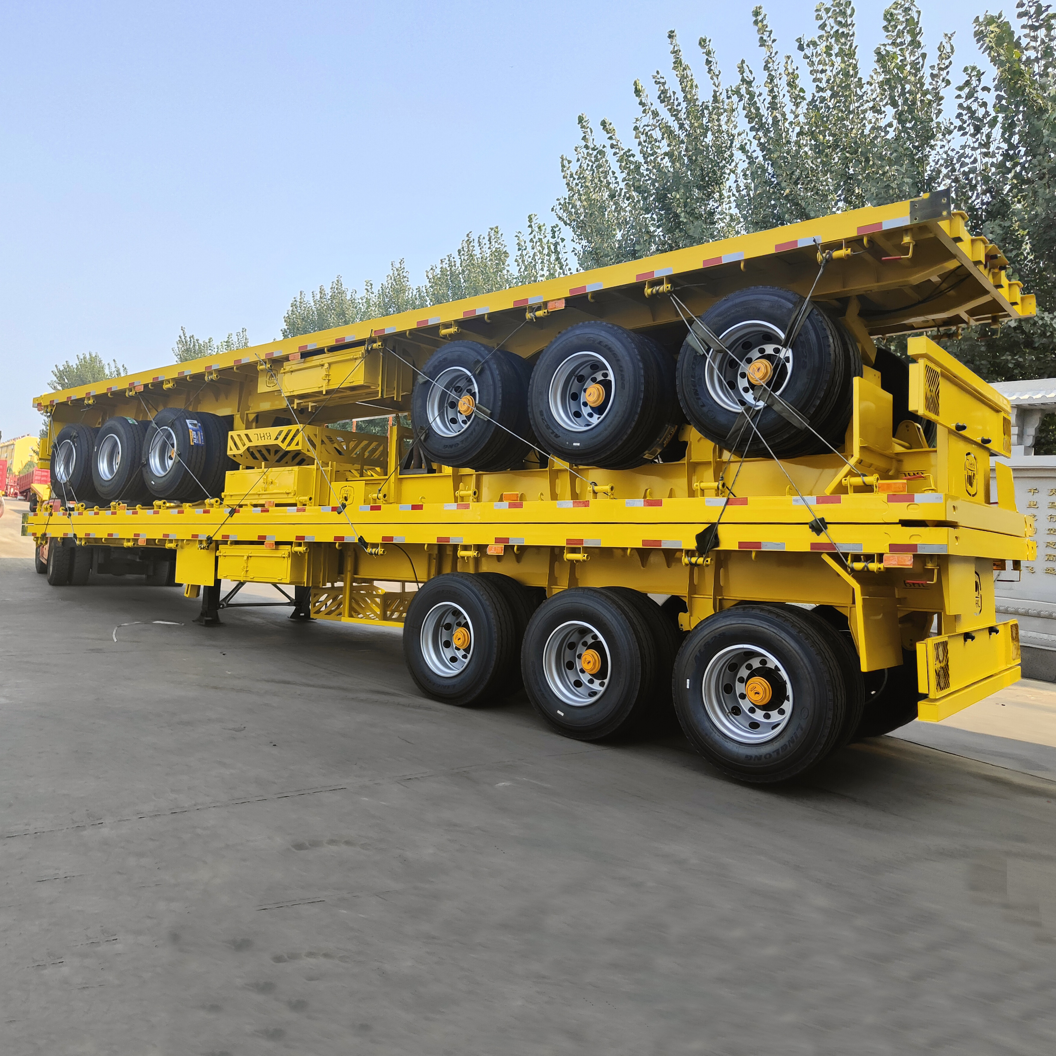 Container Skeleton Semi Trailer Truck 20ft 40ft Container Chassis Skeleton Semi Trailer New Products Wholesale Sales