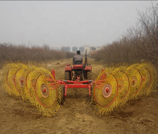 4 Discs Tractor PTO-driven Finger Wheel Hay Rake