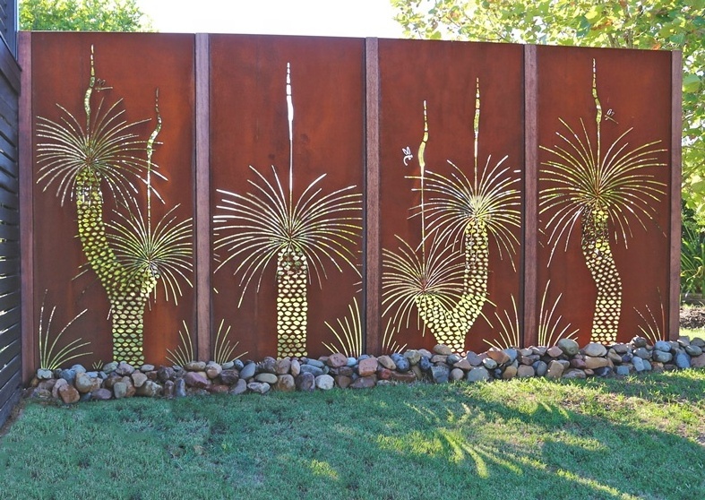 Decorative Laser Cut Metal Fence Panel Privacy Steel Fence Panel Perforated Iron Fence Panel & Screen Designs