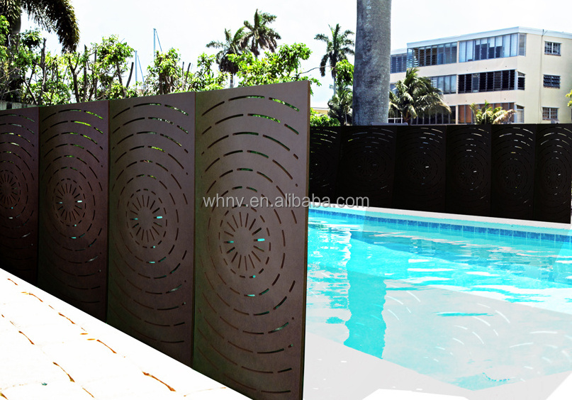 Decorative Laser Cut Metal Fence Panel Privacy Steel Fence Panel Perforated Iron Fence Panel & Screen Designs