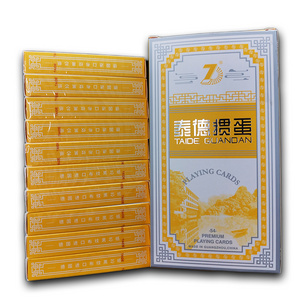 Premium Guandan Poker Ready to Ship with 4 Color options Black Core Paper Playing Cards