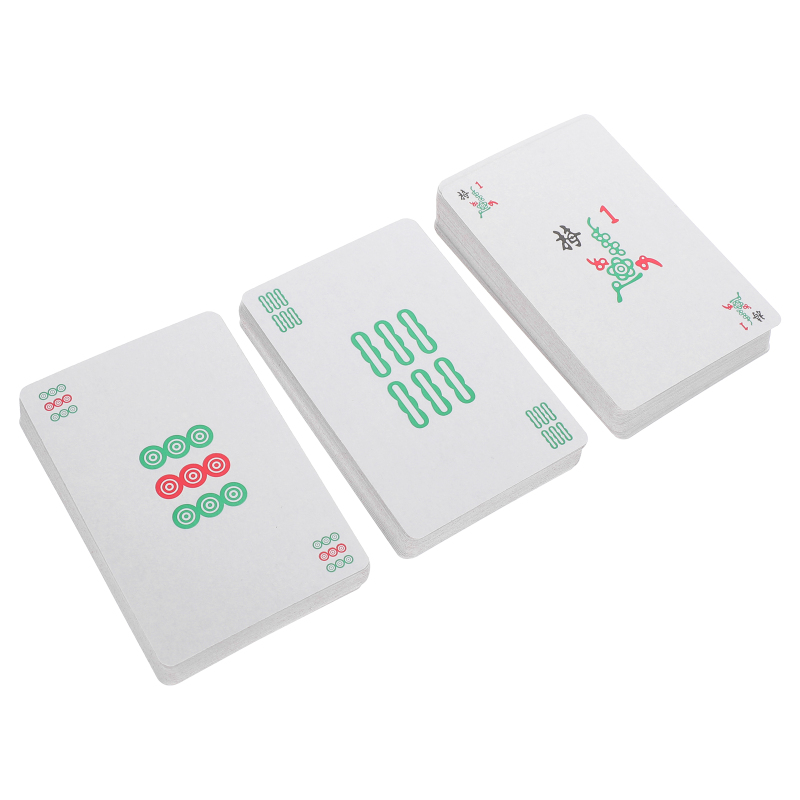 Mahjong Traditional Playing Cards Travel Game Set Chinese  Board Game Cards for Home Bar Office Journey