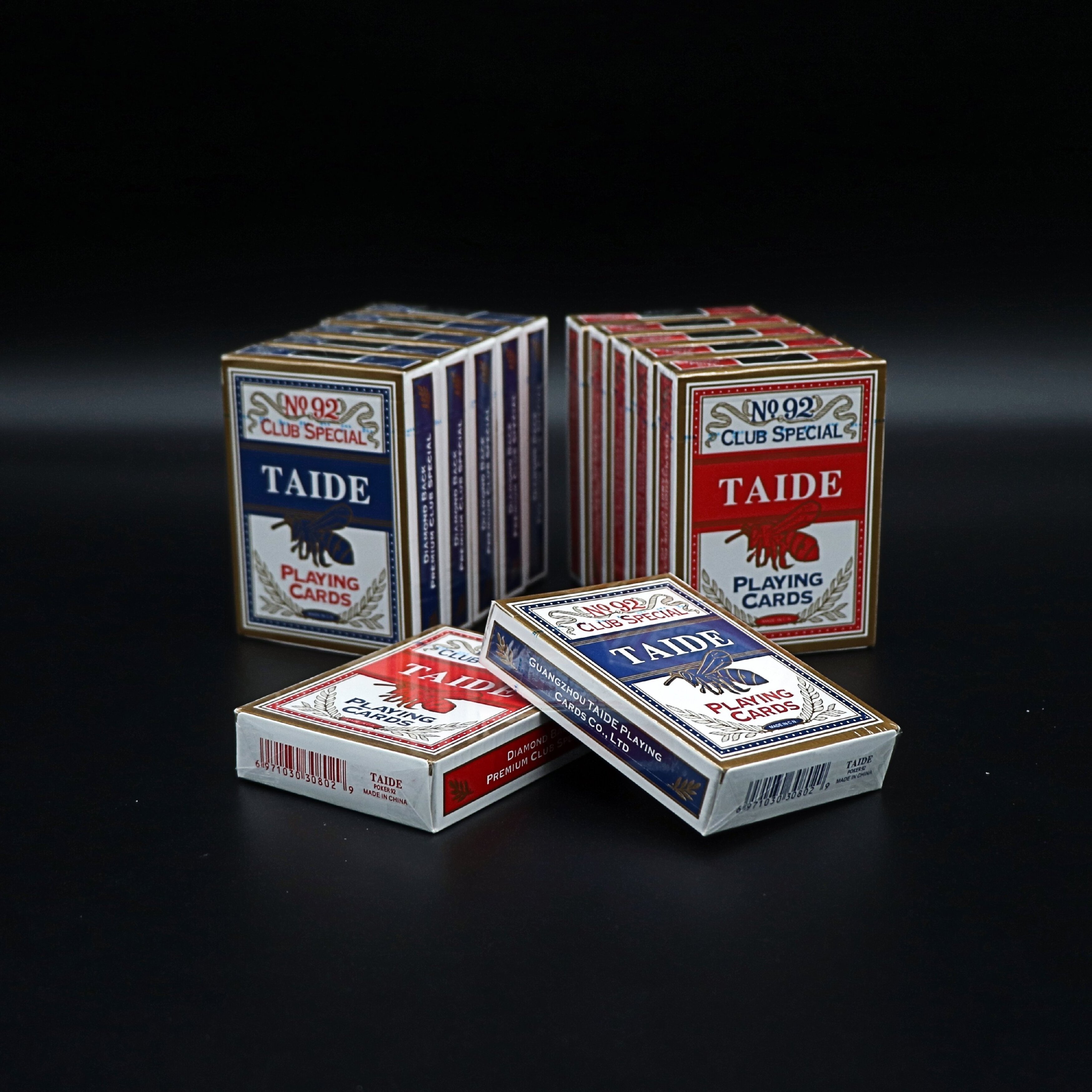 Taide Poker Card Light-proof 310gsm German Black Core Poker Prevent Cheating 63*88mm Durable Playing Cards with Branded Tuck Box