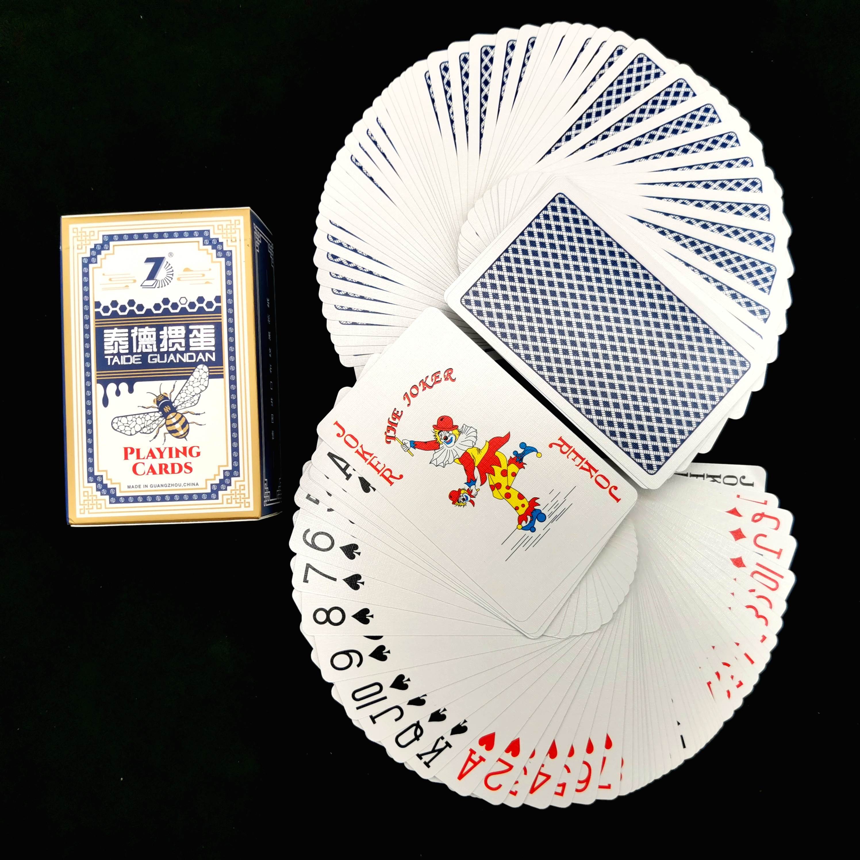 Two Decks Poker Playing Cards Can Add Logo 300gsm Black Core Paper Cards Printing Custom Playing Cards With Deck Box