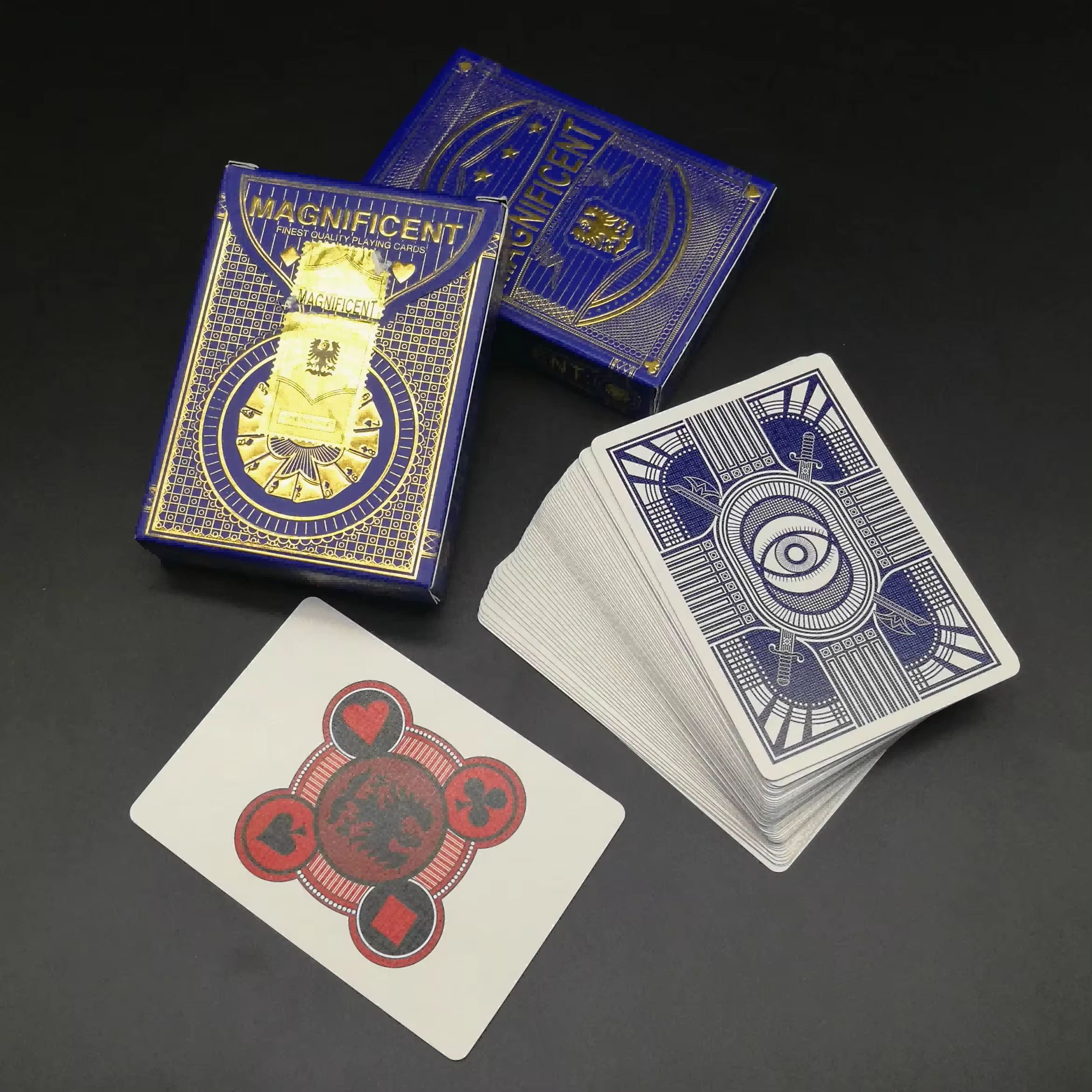 Oem Custom Printed 310 gsm Germany black  Core Paper Cardistry Playing card Magic Poker Cards for collection