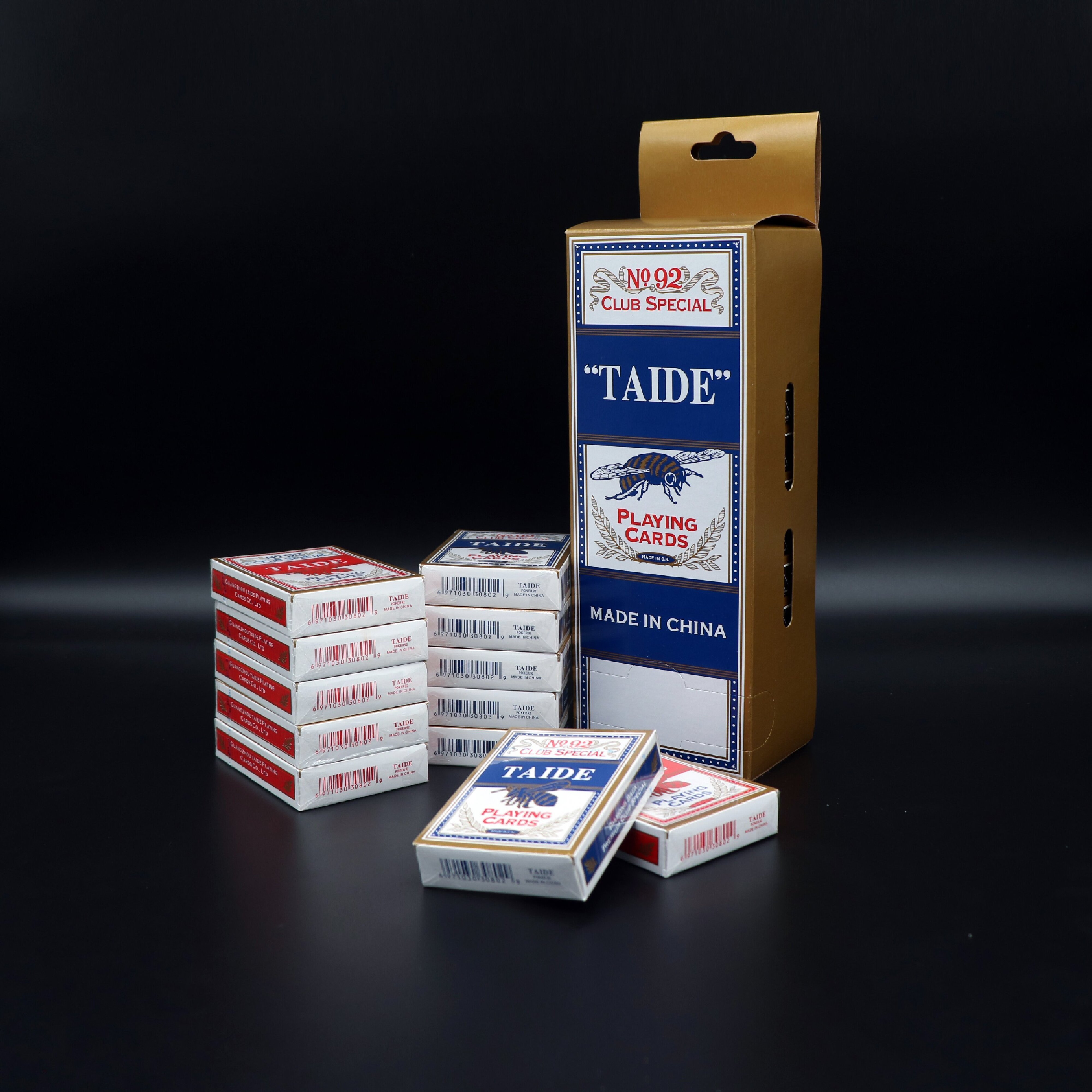 Taide Poker Card Light-proof 310gsm German Black Core Poker Prevent Cheating 63*88mm Durable Playing Cards with Branded Tuck Box