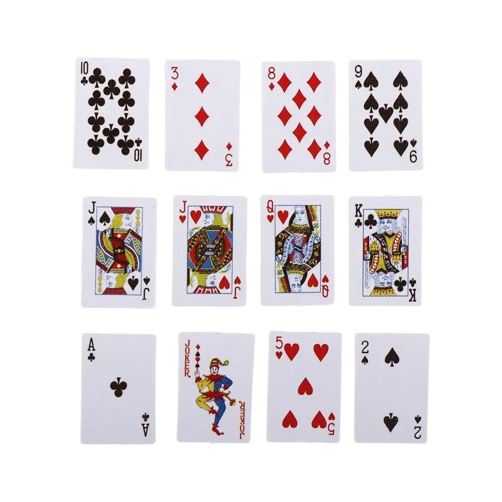 Custom printing Cute  Poker Playing Cards Front and Back Glossy Coating  Mini Paper Cards Sets with Tuck box for kids