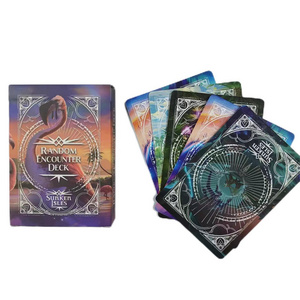 Wholesale Custom Board Game Cards Paper PVC Gold Foil Bulk Tarot Oracle Card Decks With instruction manual  Printing