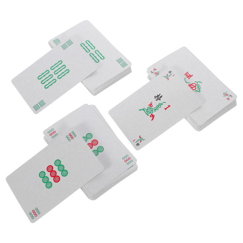 Mahjong Traditional Playing Cards Travel Game Set Chinese  Board Game Cards for Home Bar Office Journey