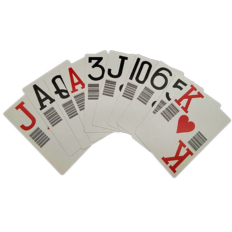 barcode  standard size Poker Card jumbo size playing cards Plastic Paper Casino Playing Card with Tuck box