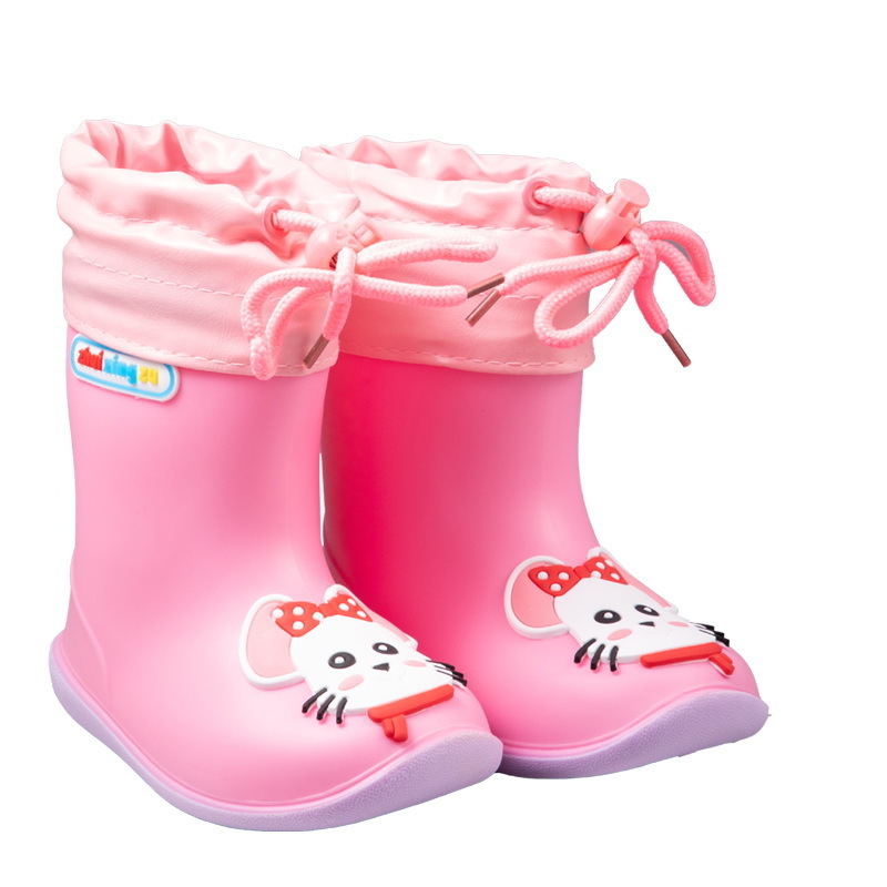 Baby Rain Shoes Umbrella Set Anti slip Water Shoes Kindergarten Cartoon Children's Rain Shoes in Stock