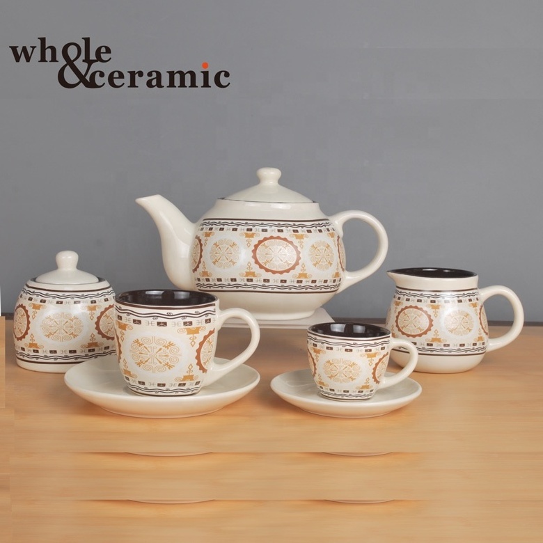 wholesale Popular Ceramic Tea Pot And Cup One Person Set For Afternoon Tea Or entertaining guests