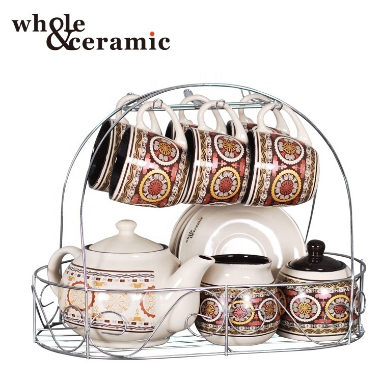 wholesale Popular Ceramic Tea Pot And Cup One Person Set For Afternoon Tea Or entertaining guests