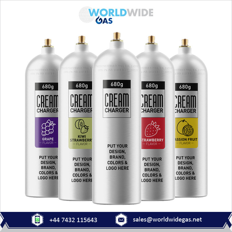 New Stock OEM Brand Whip Cream Charger 680G Whipped Cream 1ltr Charger Canisters for Bulk Buyers