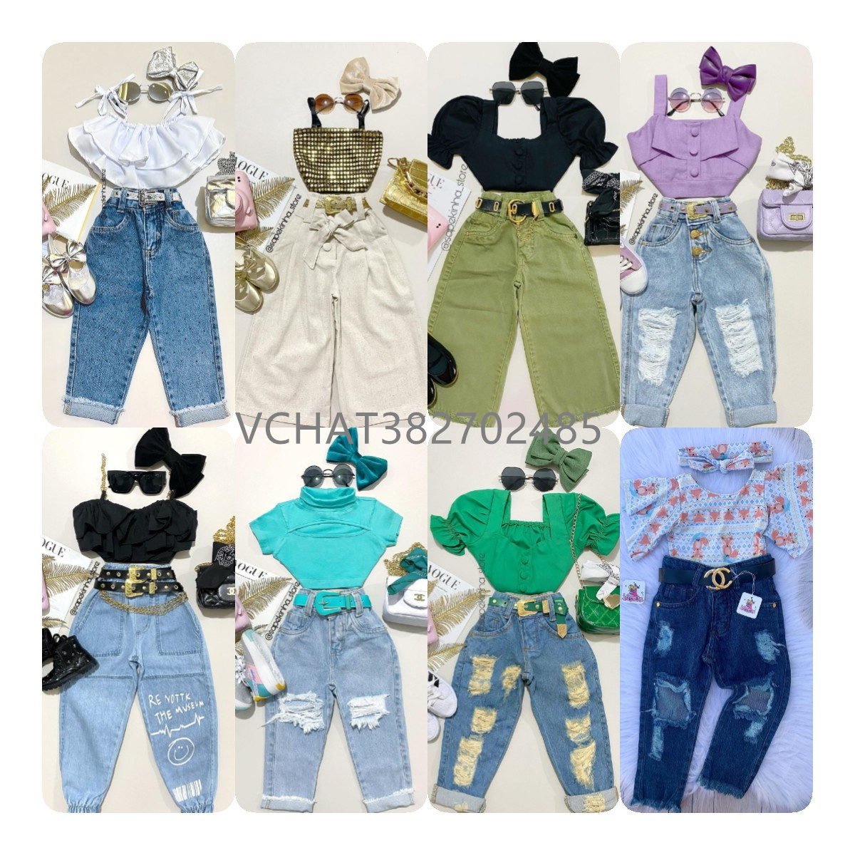 2024 Factory Price China Supplier Girls Jean Skirt Summer Kids Clothes Set Cute Girl'S Suit