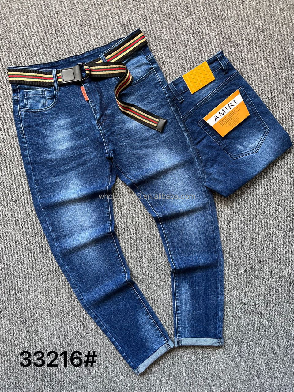 New arrivals 2024  Men's Fashion Jeans Vintage Skinny Mens Cargo Pants Stacked Denim High Quality Stretch Men Jeans