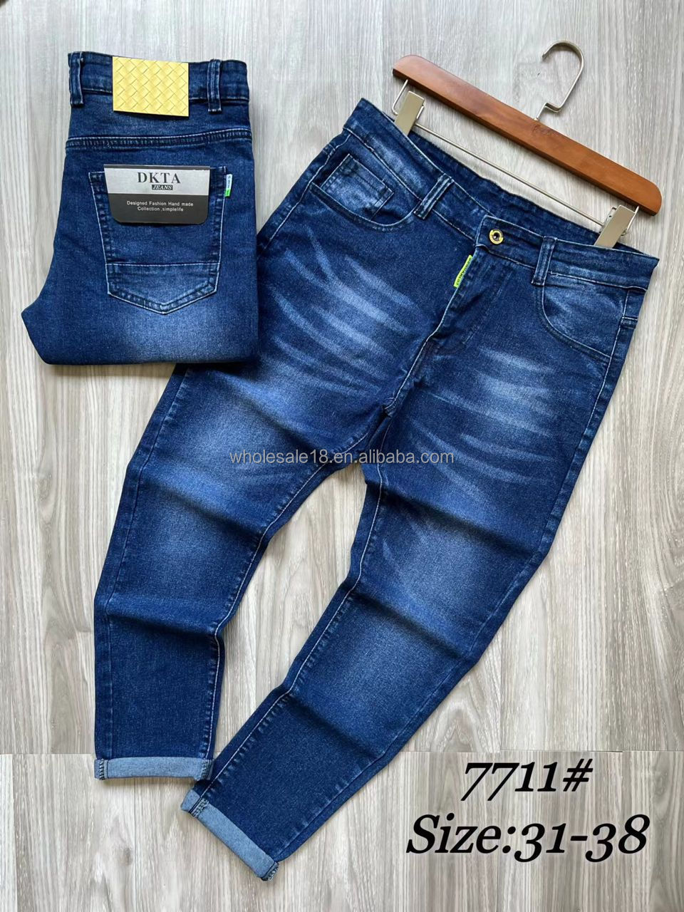 New arrivals 2024  Men's Fashion Jeans Vintage Skinny Mens Cargo Pants Stacked Denim High Quality Stretch Men Jeans