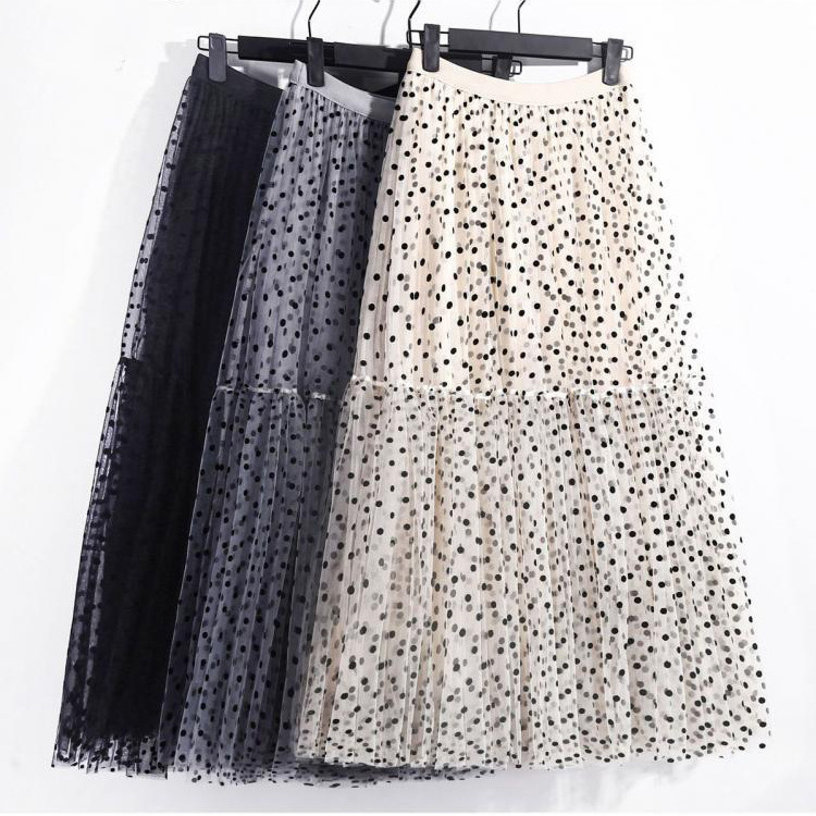 Custom Skirt Plus Size Swing Umbrella Long A Line Mesh Gauze Womens Skirts