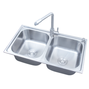 Oil-proof Durable Stainless Steel Kitchen Sink For School / Restaurant Washing Basin